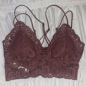 Pink Victoria’s Secret Mauve Longline Lace Bralette